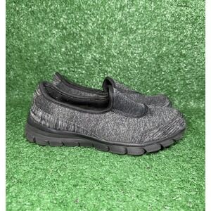 Skechers Go Walk Women's Size 6 Black Grey Slip On Shoes Comfort Mesh Sneakers